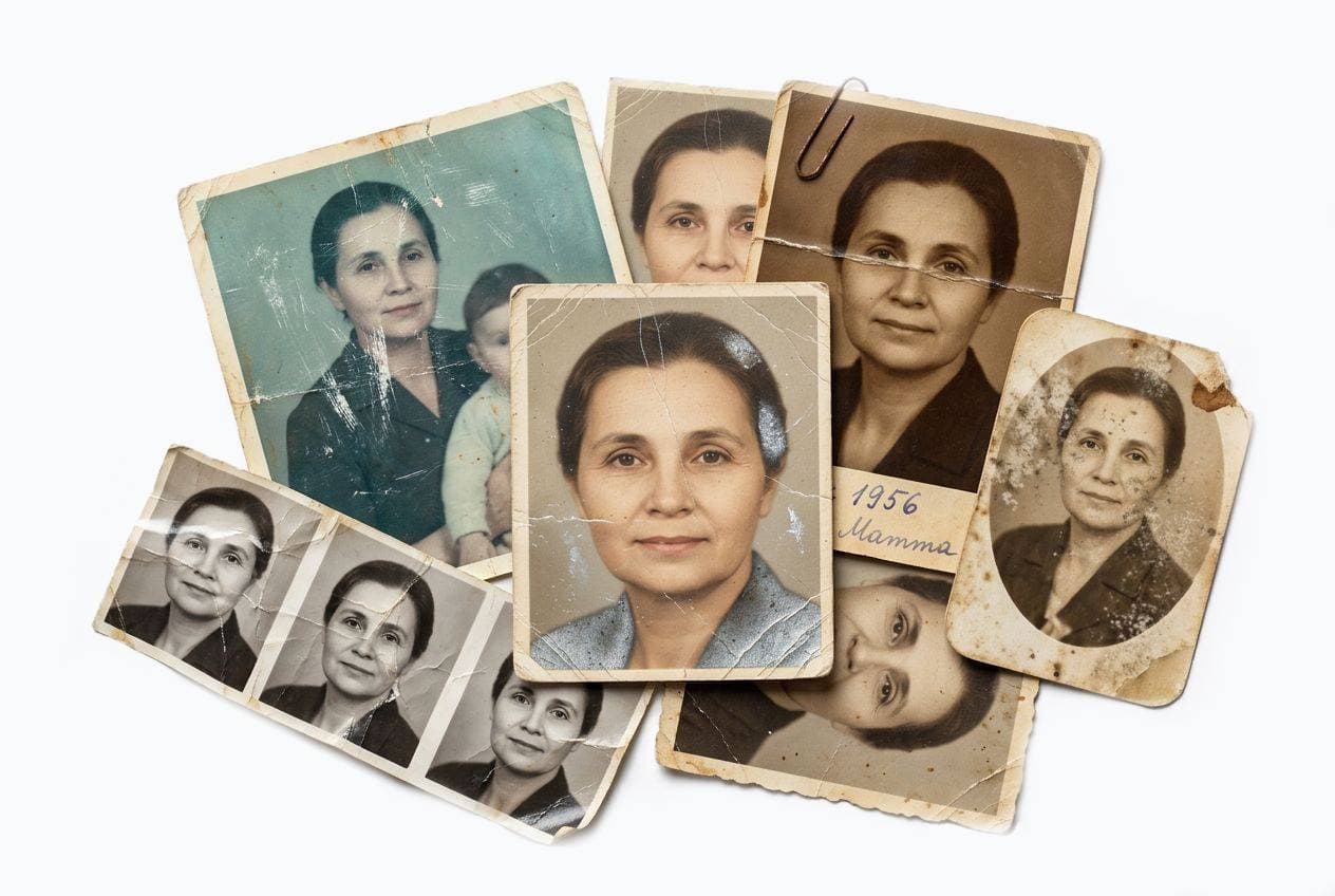 Portret pogrzebowy przygotowany ze starego zdjęcia